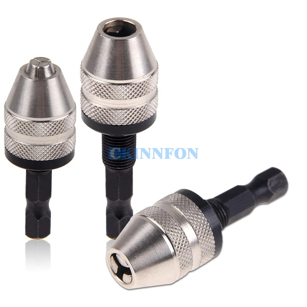 DHL 50Set New 6mm 1/4&quot Keyless Chuck Quick Change Adapter Brick Rotary Tools Drill Bit mby (Color: Silver) | Инструменты