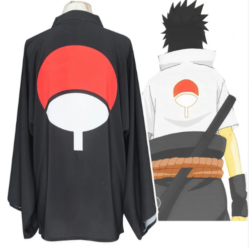 

Naruto Akatsuki Cape Cosplay Uchiha Itachi Sasuke Ootutuki Hagoromo Halloweem Party Capes Chiffon Cloak Bathrobe Robe