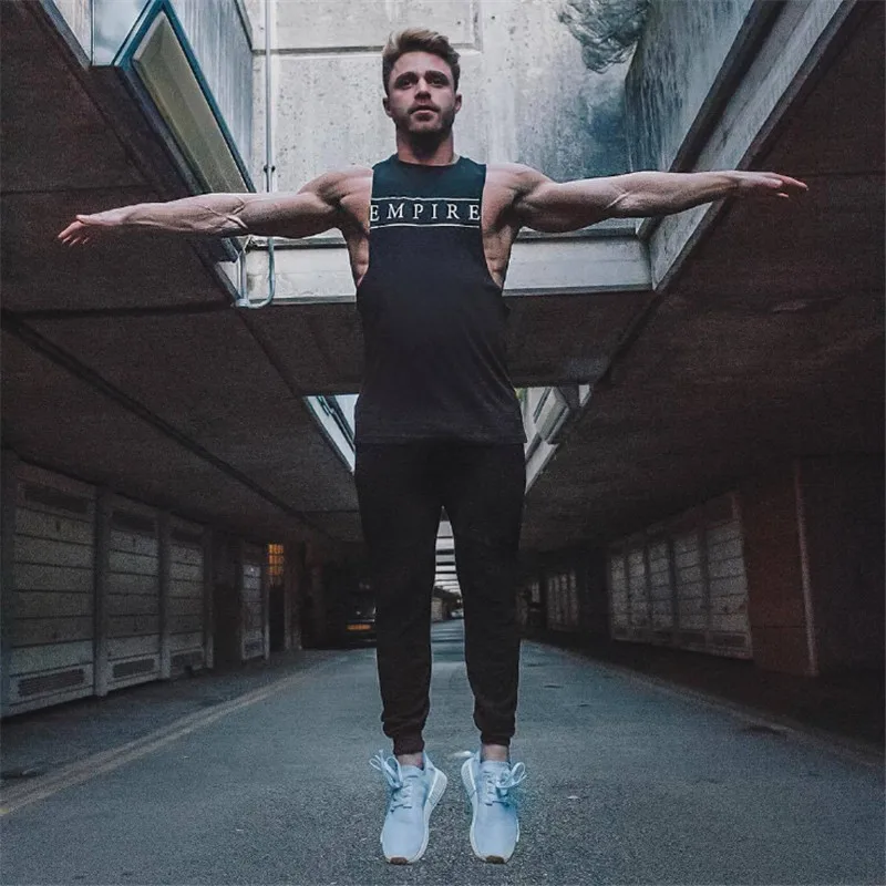 Tank Tops men Summer Print Cotton shirt-9