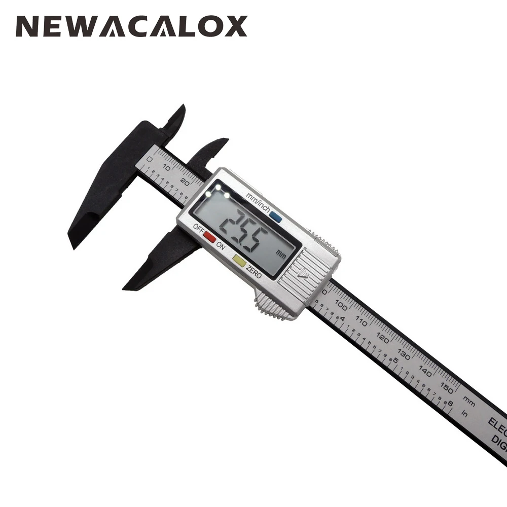 

Measurement Tool Carton Fiber Composites Caliper Gauge Micrometer Vernier Caliper with Extra-Large LCD Screen 6" 0-150mm/0.1mm