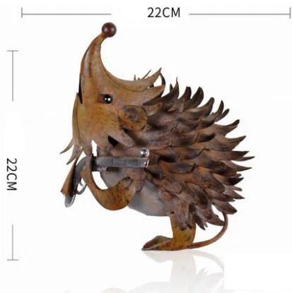 Креативные украшения-ежики из кованого железа, украшения для дома, гостиной, настольные металлические фигурки животных, аксессуары для художественных работ - Цвет: style2