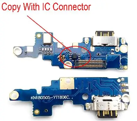 Usb порт для зарядки док-разъем плата для зарядки гибкий кабель с микрофоном для Nokia X6/6,1 Plus TA-1099/1103 - Цвет: Copy With IC