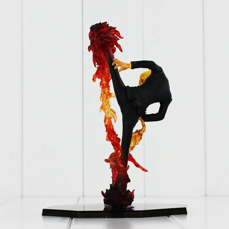 15 см аниме одна штука черная нога Sanji Fire Battle Ver ПВХ фигурка Модель Куклы Игрушки