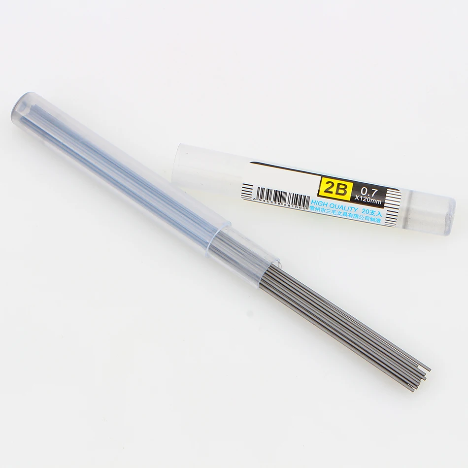 Стиль, высокое качество, 2B HB свинец, запасная трубка, 0,5 мм/0,7 мм, автоматический карандаш, грифель для механического карандаша