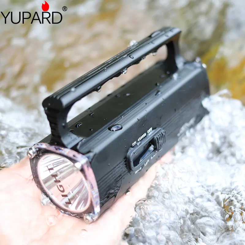 Yupard XM-L2 T6 светодиодный Водонепроницаемый Подводный Diver Купание фонарик 100 м глубина + аккумуляторная Батарея + Зарядное устройство