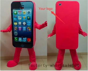 

Mobile Advertising Cell Phone Mascot Cosplay Costume suits Adults size add logo