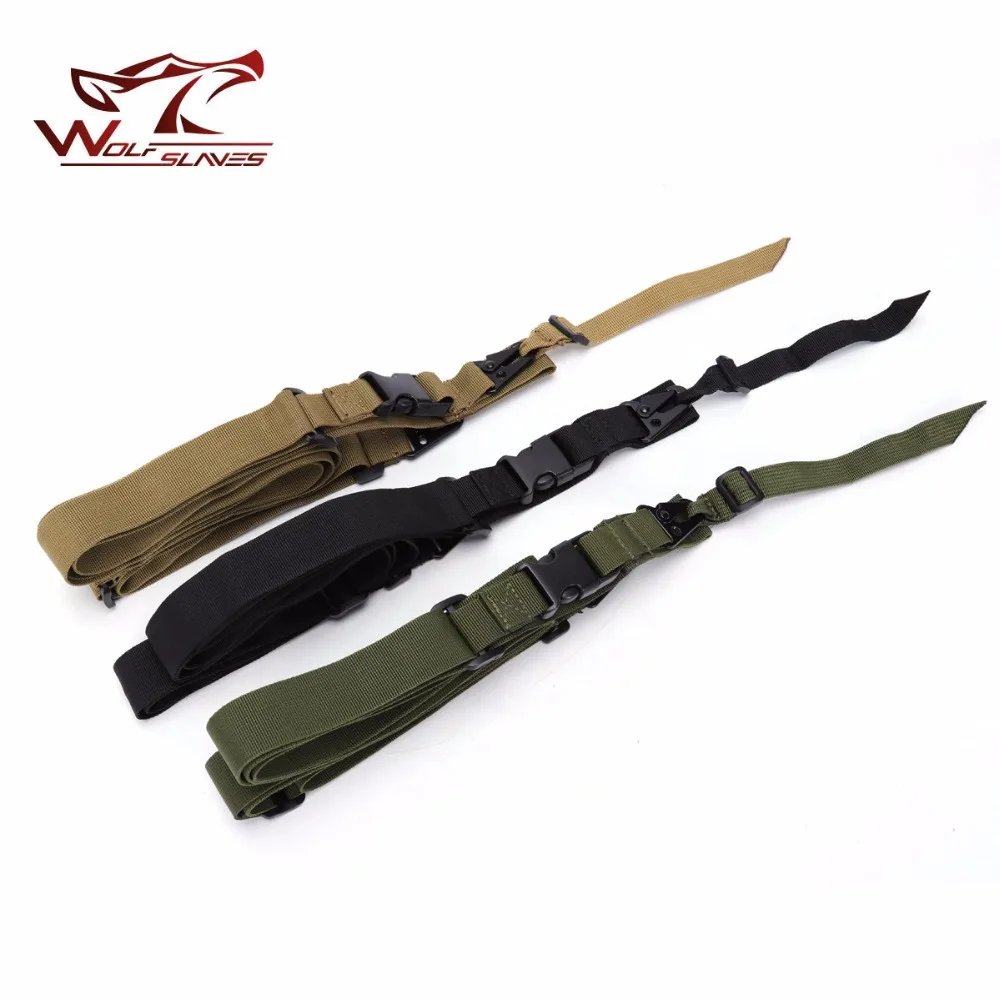 Tactical 3/three Point Rifle Sling Adjustable Bungee Sling Swivels