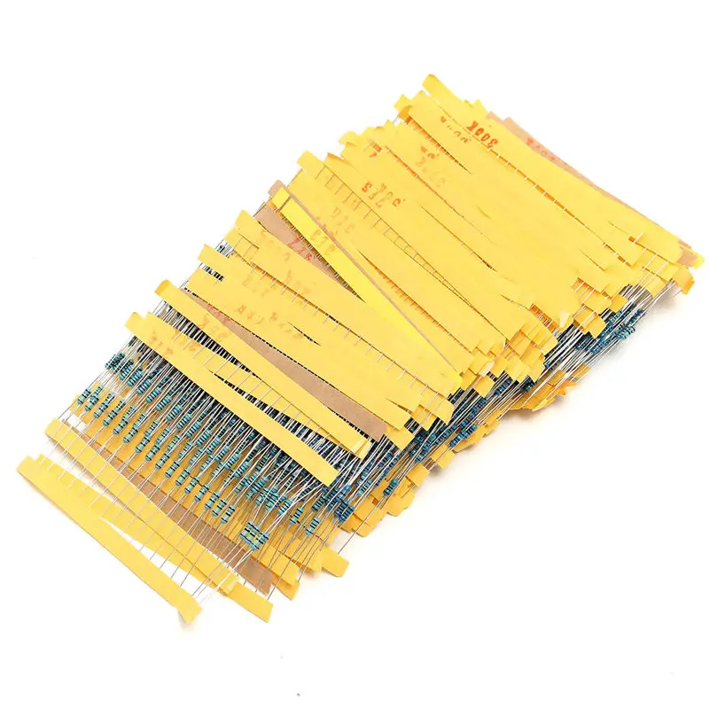 High Quality Wholesale price 2600pcs 130 Values 1/4W 0.25W 1% Metal Film Resistors Assorted Pack Kit Set Lot