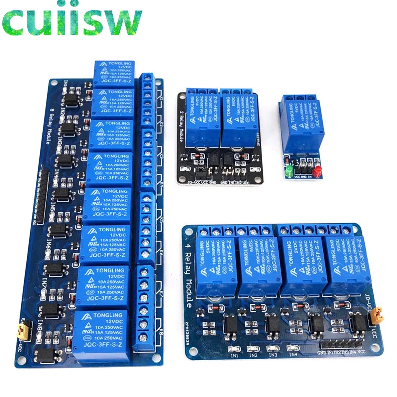 1 2 4 8 Channel Dc 5v Relay Module With Optocoupler Low Level Trigger
