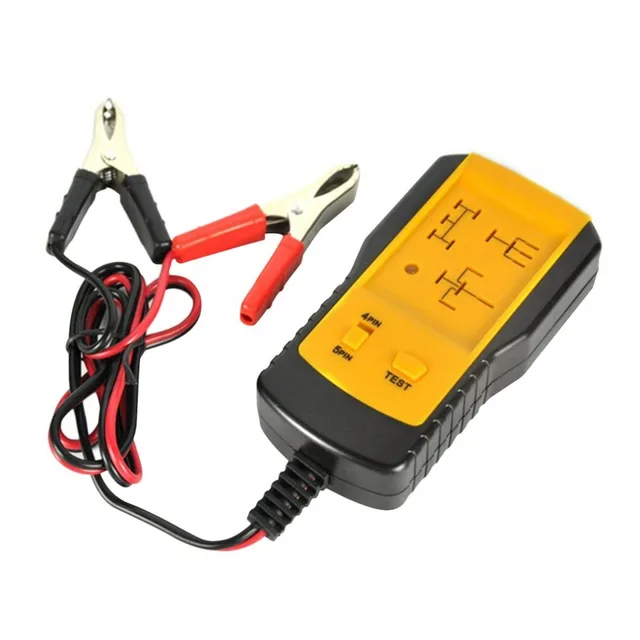 Professional 12V 4 Pin 5 Pin Cars Relay Tester Yellow&Black Practical