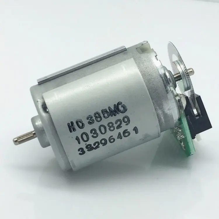 

385 speed DC motor code wheel photoelectric encoder AB phase pattern shaft 6-pin plug