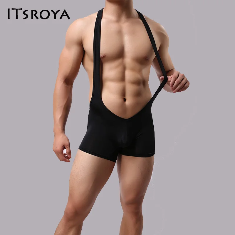 1126 35 De Réductionitsroya 2017 Marque Maillot De Bain Une Type Respirant Lutte Costumes Mens Maillot De Bain Homme Corps Costume Sexy Drôle