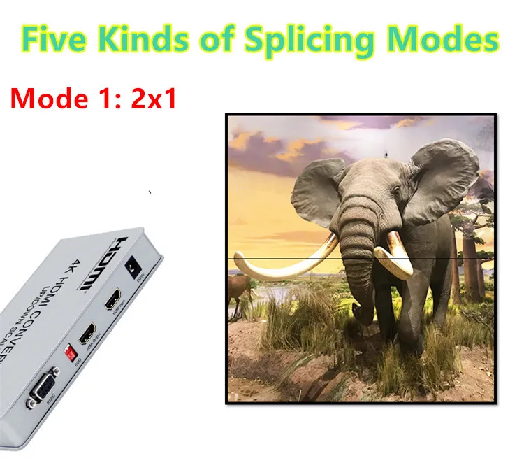 S4K HDMI Converter Scaler Adapter,Video Wall-5 Splicing Ways if Work 1x4HDMI Splitter,Female Connector For CCTV DVD Free Shipping (4)