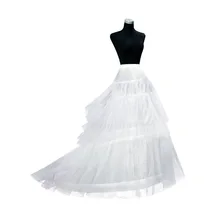 

Free Shipping 3 Hoops Mermaid Wedding Dresses Petticoat Crinoline Slips Underskirts for Train Dresses In Stock