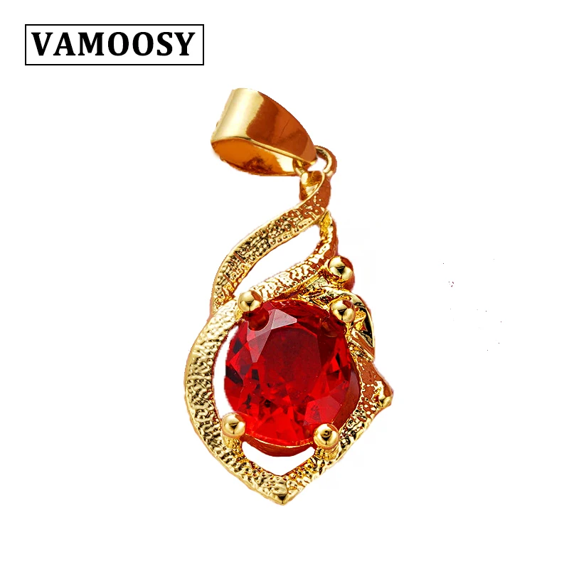 Лидер продаж 2018 блестящее женское ожерелье VAMOOSY с подвеской цвета 24-каратного