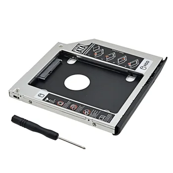 

High Quality CHIPAL Second HDD Caddy 9.5mm SATA III Dual LED Indicator Customized for HP EliteBook 2530p 2540p DVD-ROM Optibay