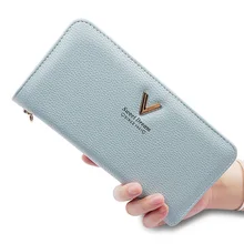Модный высококачественный PU клатч кошельки длинный женский кошелек, клатч на молнии Портмоне Кошельки для кредитных карт для женщин