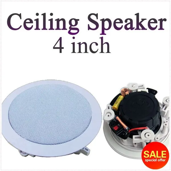 Ceiling Speaker Stereo Speaker 4 Inch In Ceiling Speakerbackground Music System 4 Wall Speaker X 2 Pcs