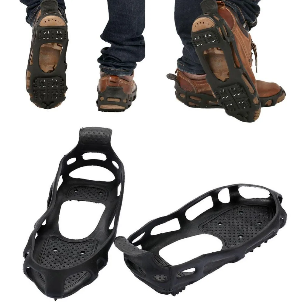 Ice Climbing Anti Slip 24 Teeth Crampons Shoe Covers Spike Grips Cleats