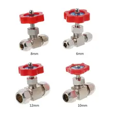 Карточный рукав игольчатый клапан двойной наконечник толстый латунный клапан медная трубка воздушная труба внутренняя резьба газовый клапан управления потоком