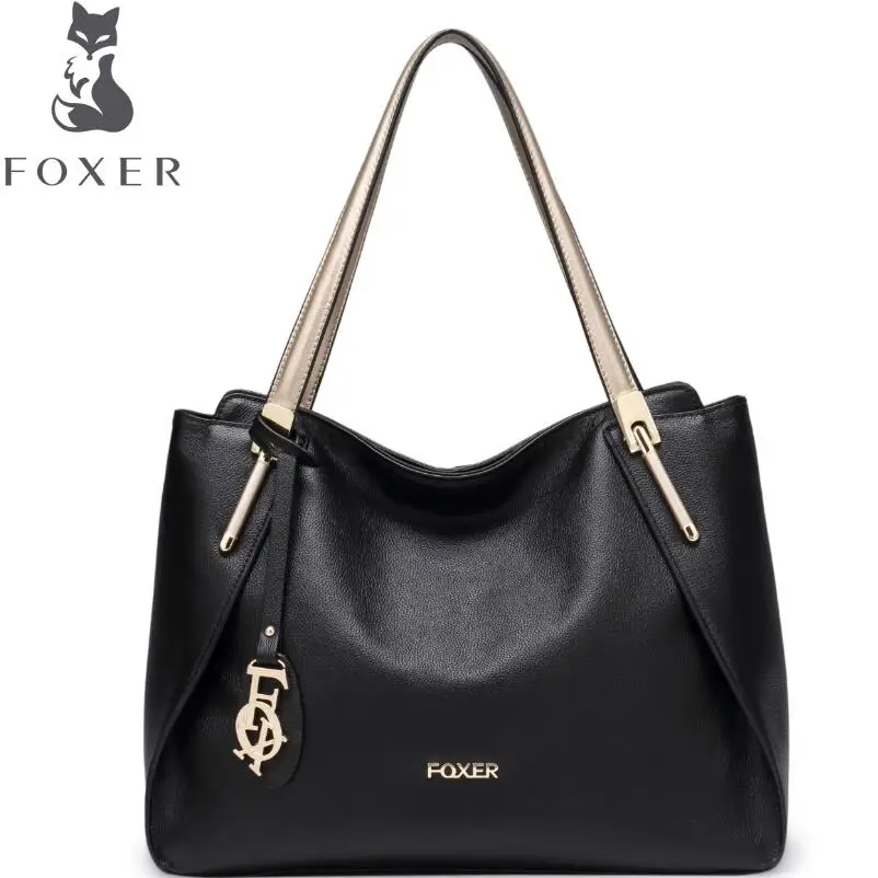 

FOXER2016 new luxury fashion Superior Cowhide Leather handbag brand-name products 100% high-quality women well-known