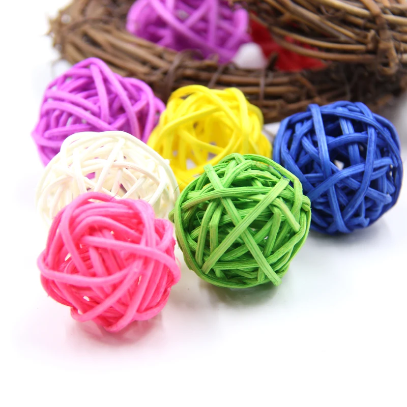 5 шт. 3 см многоцветный ротанговый шар Diy Sepak Мячи Takraw домашние украшения и
