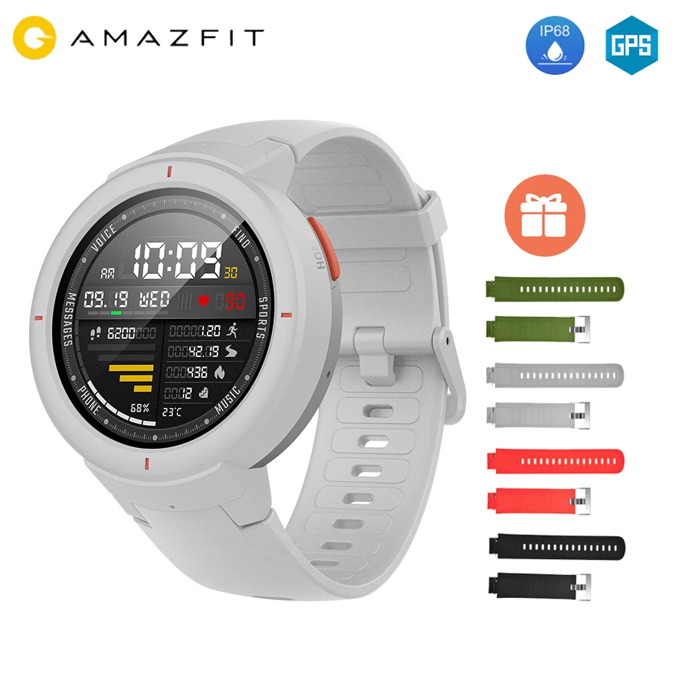 [Бесплатный ремешок] Huami AMAZFIT Verge 3 Alexa GPS IP68 Смарт часы Мульти спортивные Smartwatchs