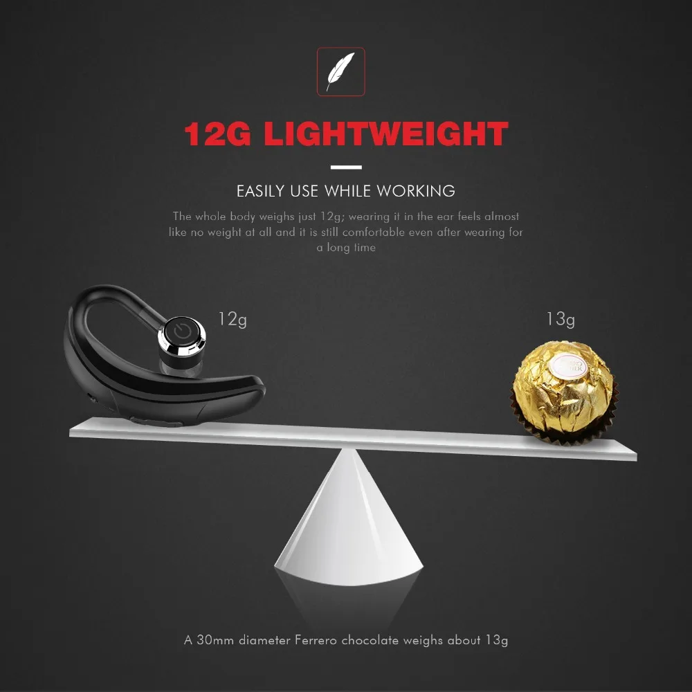 HAVIT Wireless Earphones Bluetooth 4.1 Single Car headphone 180 Rotation Earbuds With Mic Long Standby For Xiaomi Huawei iPhone