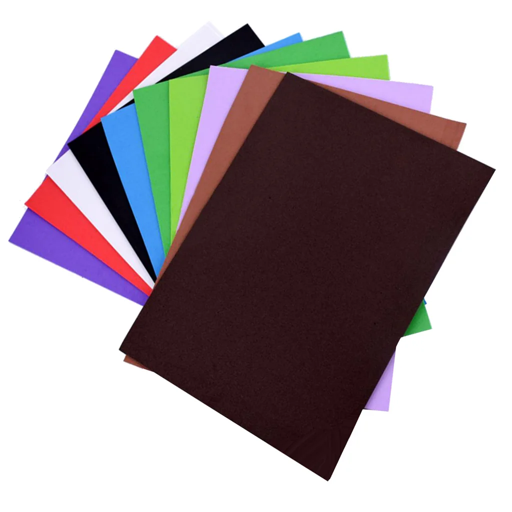 10 Pieces Common Sponge Foam Paper DIY Accessories Tools for Paper Craft Kids Handmade Hand Craft Colorful Paper