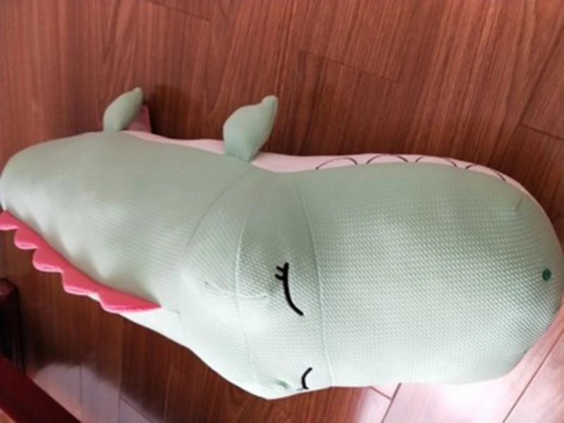 cuddly pop soft lying cartoon crocodile plush pillow big stuffed anime alligator doll pillow for baby gift decoration 31inch 80cm  DY50086 (3)