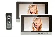 YobangSecurity 10″Inch LCD big Screen Wired Video Intercom Door Phone Doorbell 2-Monitor 1-Camera Night Vision