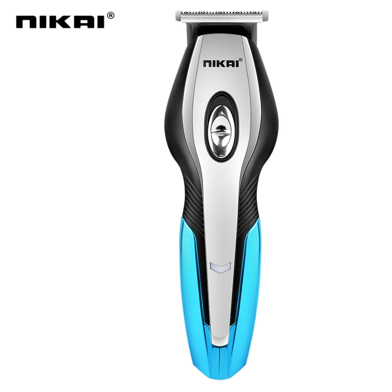 Nikai Usb перезаряжаемая электробритва, электрическая машинка для стрижки, бритва, уход за лицом, мужской триммер для бороды - Color: Blue