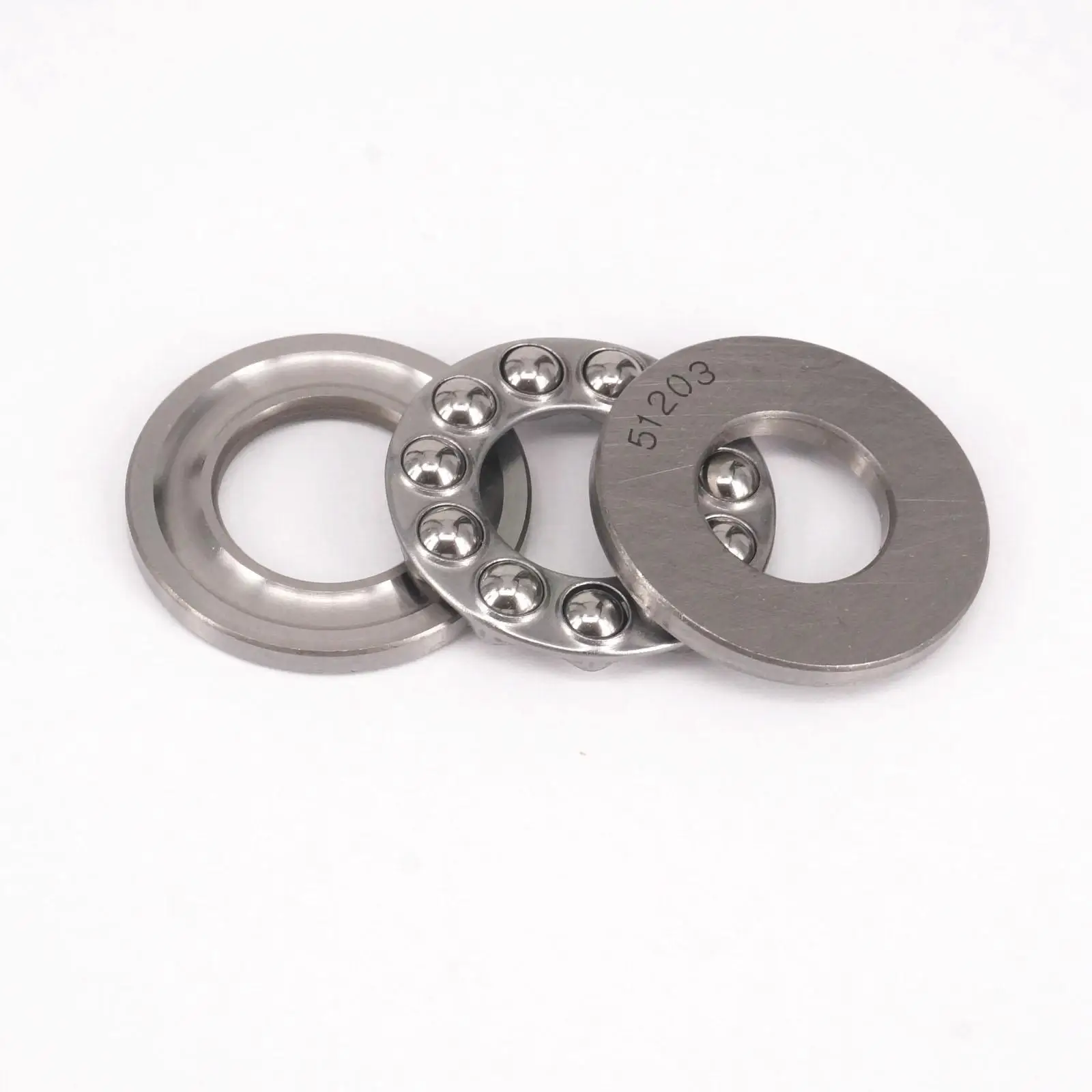 

(1)51203 17x35x12mm Axial Ball Thrust Bearing Set(2 Steel Races + 1 Cage)AEBC-1