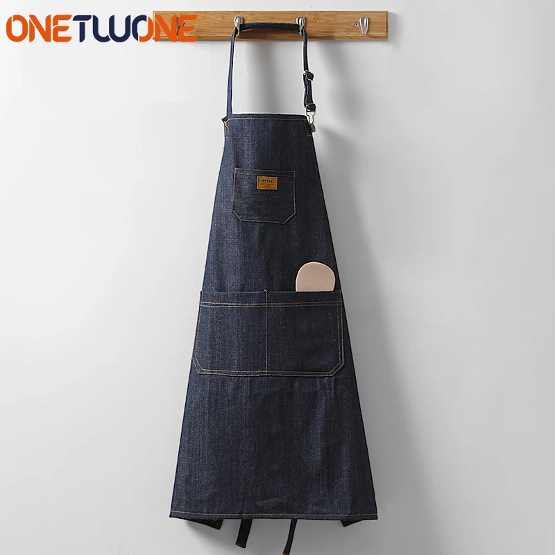 

Brief Aprons Chef Adjustable Classic Aprons With 3 Pockets For Men Women Barista Bartender Painter Kitchen Cooking Accessories