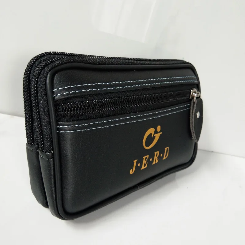 Waist Packs  Patent Leather Men Mobile Phone Bag Fashion Belt Pocket Male Coin Waist Packs