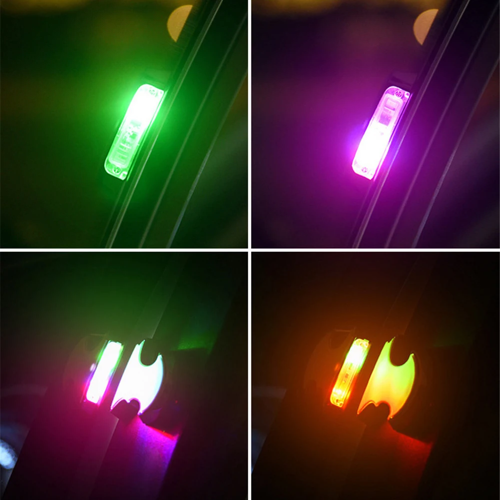 Светодиодные на дверь автомобиля в форме летучей мыши открытие Предупреждение лампа безопасно вспышки света Водонепроницаемый Беспроводной анти Collid световой сигнал Предупреждение свет