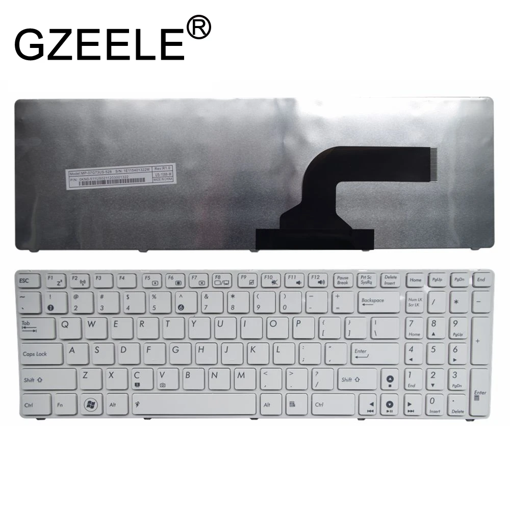 

GZEELE NEW White US Layout Laptop Keyboard for Asus G53 G53J G53JW G53S G53SW G53SX