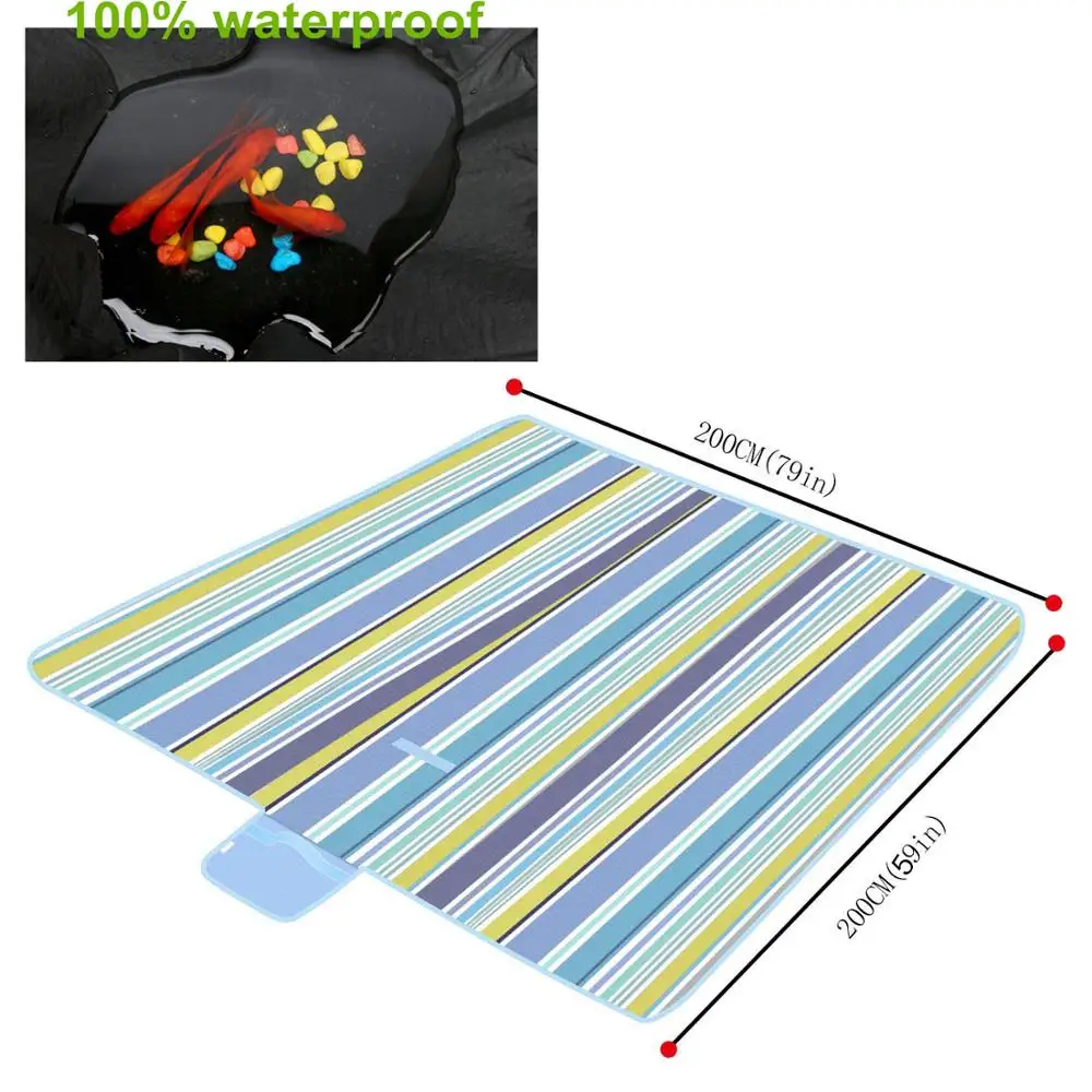 

Waterproof Outdoor Picnic Mat Pocket Beach Camping Mat Blanket Lightweight Compact Ground Sheet Tarp Outdoor Camping Mat