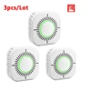 Detector de humo inalámbrico, Sensor de alarma de protección contra incendios de 433MHz para automatización de hogar inteligente, funciona con puente RF Sonoff, 3 uds. ► Foto 1/6