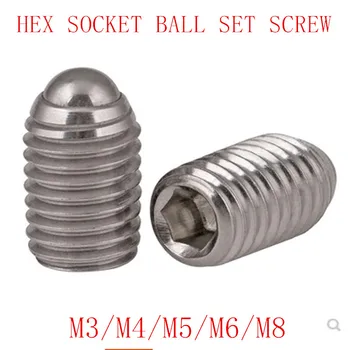 

10PCS spring ball plunger M3 M4 M5 M6 M8 stainless steel Hex Socket Spring Ball Plunger Set Screw