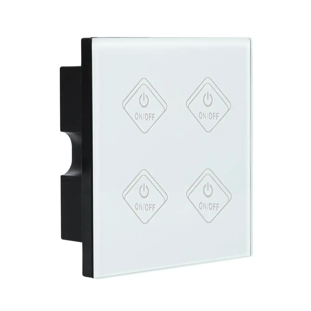 

Wifi switch smart home 4 Gang Waterproof Tempered Glass Touch Panel For Amazon Alexa Google Home Smartphone App Control UK