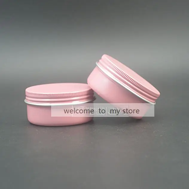 

pink color 50ml Aluminum Cosmetic Jar Cream Empty Bottle Containers Jars Aluminum Pill Box Small Aluminum Pill Containers