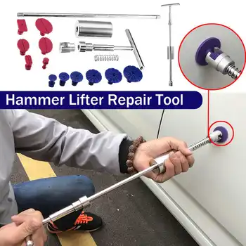 

Tools Car Dent Repair Auto Repair Tool Dent Removal Puller Kit 2 in 1 Slide Reverse Hammer Glue Tabs Suction Cup Car Dent Puller