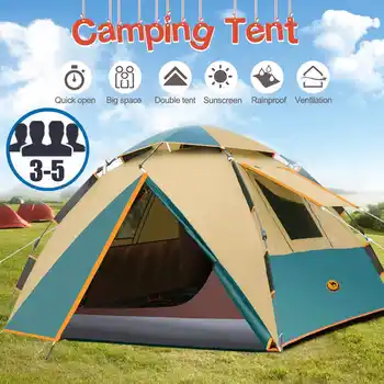 

Automatic Quick Open Tent 3-5 Person Outdoor Automatic Tents Double Layers Rain proof Sun-proof Tents Waterproof Camping Hiking