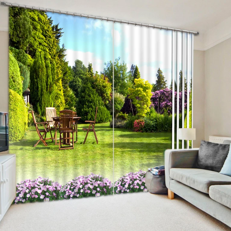Scenery 3D Window Curtain For Living Room Kitchen Curtains Drapes 
