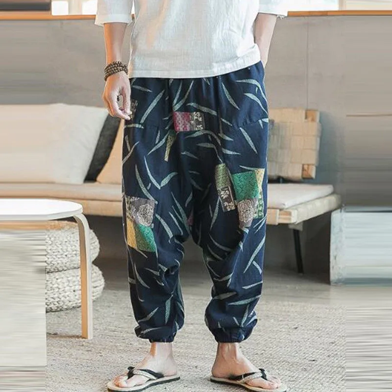 

Sleeper #401 2019 NEW FASHION Unisex Loose Drop Crotch Floral Joggers Aladdin Harem Trousers Pants Free Shipping
