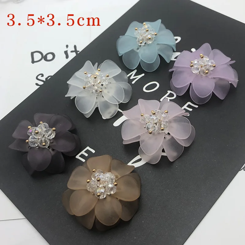 

10pcs/lot 35mm South Korea DIY handmade jewelry accessories Creative Resin flower Charm shoes headdress accessories