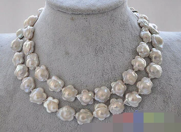 

0432 plum blossom white KESHI REBORN PEARL NECKLACE