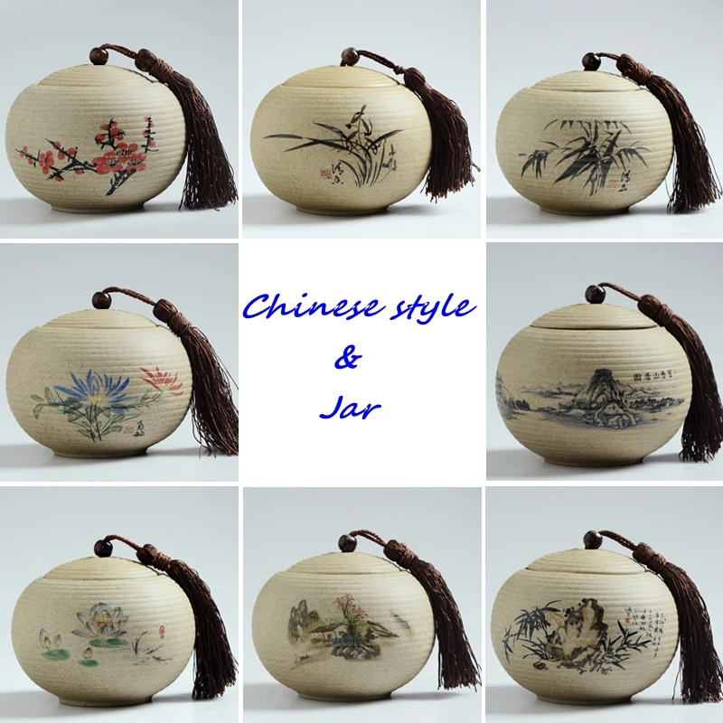 

2019 Handmade Ceramic ,Sealed small tank,China Storage Bottles & Jars,ceramic Storage tanks,Chinese style jar Tea Caddies