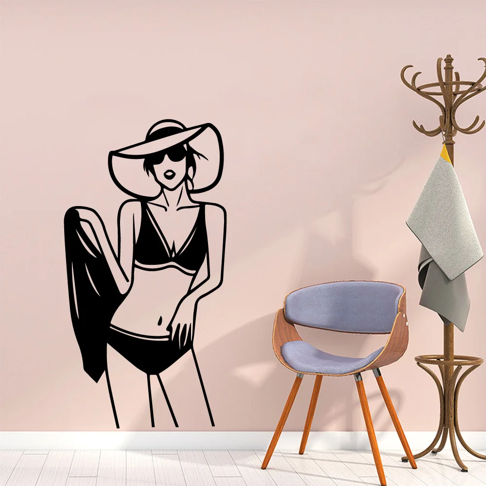 

Funny sexy girl Environmental Protection Vinyl Stickers For Kids Room Decoration Wall Art Decal Vinyl Stickers adesivi murali